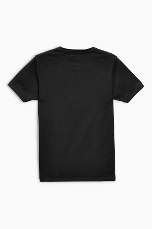 Black Muscle Fit Graphic T-Shirt